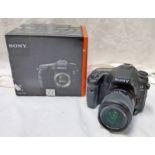 SONY A 77 II MODEL ILCA - 77MM2 CAMERA BODY WITH BOX WITH A 0.38/1.