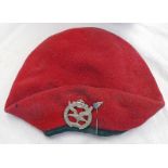 RED BERET WITH NO LABEL,