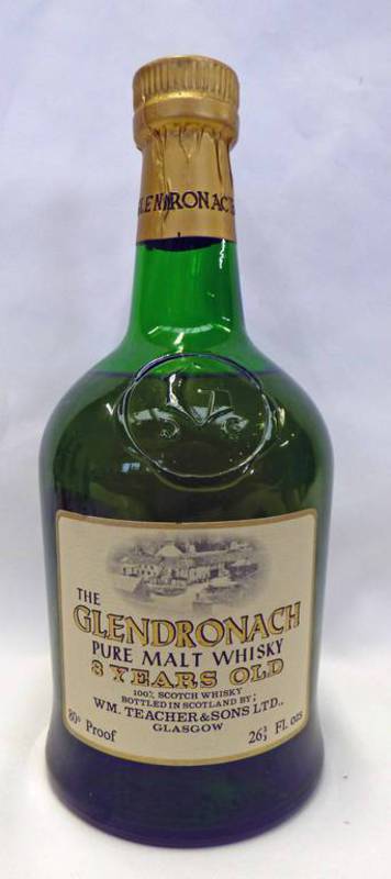 1 BOTTLE GLENDRONACH 8 YEAR OLD PURE MALT WHISKY - 26 2/3 FL.