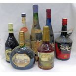 SELECTION OF VARIOUS ALCOHOL TO INCLUDE VIRGINIA GENTLEMAN BOURBON, OYZO,