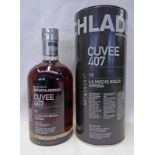 1 BOTTLE BRUICHLADDICH CUVEE 407: PX 21 YEAR OLD SINGLE MALT WHISKY - 700ML,