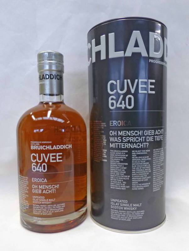 1 BOTTLE BRUICHLADDICH CUVEE 640: EROICA 21 YEAR OLD SINGLE MALT WHISKY - 700ML,