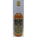 1 BOTTLE GLEN ELGIN 12 YEAR OLD PURE HIGHLAND MALT WHISKY WHITE HORSE BOTTLING - 26 2/3 FL OZ 75°