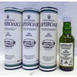 6 LAPHROAIG 10 YEAR OLD SINGLE MALT WHISKY MINIATURES - 5CL,