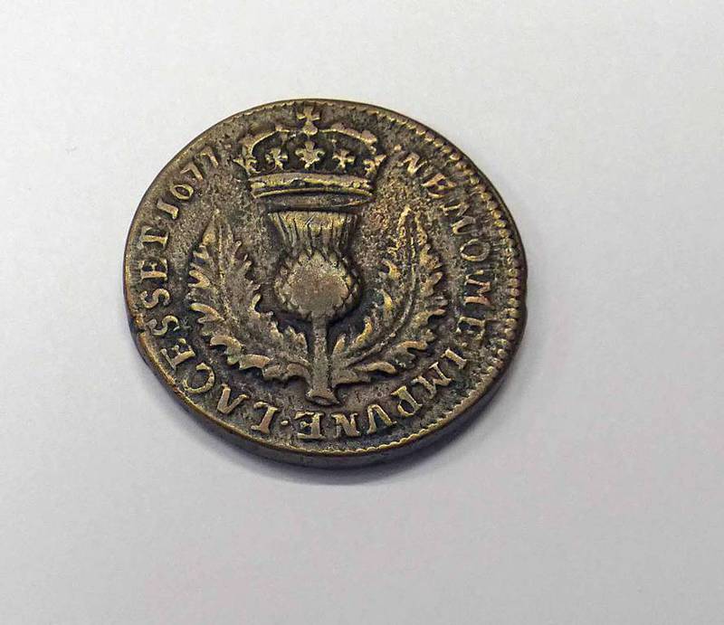 1677 CHARLES II BAWBEE