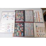 5 STOCK BOOKS OF VARIOUS EUROPEAN STAMPS TO INCLUDE COLLECTION OF USED SWITZERLAND, SPAIN, FRANCE,