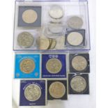 30 COMMEMORATIVE CROWN COINS TO INCLUDE 1951 FESTIVAL OF BRITAIN, 1981 ROYAL WEDDING,