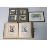 FRAMED 1976 OFFICIAL FIRST DAY OF ISSUE US TWO DOLLAR BILL AND 2 PHOTOGRAPH ALBUMS WITH MILITARY,