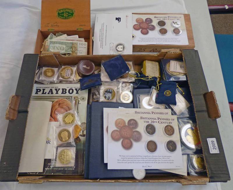 LARGE SELECTION OF GOLD/SILVER PLATED COINS TO INCLUDE BATTLES OF WORLD WAR II,