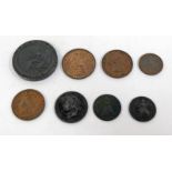 GOOD SELECTION OF VARIOUS 18TH - 20TH CENTURY GB COPPER COINAGE TO INCLUDE 1719 GEORGE I FARTHING,