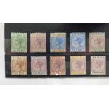 ST LUCIA SG43/53 1891 UNMOUNTED MINT SET TO 10/-