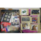 SELECTION OF VARIOUS STAMPS, POSTCARDS, FIRST DAY COVERS, ETC, TO INCLUDE MARVEL, BIRDS OF PREY,