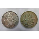 1902 EDWARD VII CROWN & 1935 GEORGE V CROWN