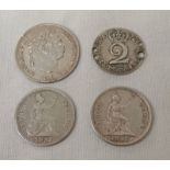 SELECTION OF VARIOUS GB SILVER COINS TO INCLUDE 1836 & 1837 WILLIAM IV GROATS,