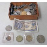 SELECTION OF VARIOUS UK AND FOREIGN COINAGE TO INCLUDE 1989 BILL OF RIGHTS £2 COIN UNCIRCULATED,