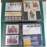 2 ALBUMS OF VARIOUS GB PRESENTATION PACKS, FIRST DAY COVERS, ETC, 1981-1984 TO INCLUDE FISHING,