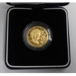 2000 GUERNSEY HM THE QUEEN MOTHER'S CENTENARY GOLD PROOF £25, IN CASE WITH C.O.