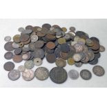 SELECTION OF VARIOUS WORLDWIDE COINAGE TO INCLUDE 1873 BELGIUM 5 FRANCS,