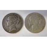 1844 AND 1847 VICTORIA CROWNS