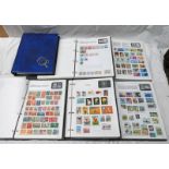 6 STAMP ALBUMS OF A-Z COUNTRIES,