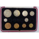 1937 10-COIN SET FROM CROWN TO FARTHING,