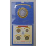 1994 ROYAL MINT TRIAL SET MINTING THE TWO POUND TRIAL PIECE, THE FIRST UK BI-COLOUR COIN,