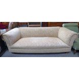 OVERSTUFFED CHESTERFIELD STYLE SETTEE,