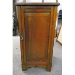 LATE 19TH CENTURY MAHOGANY CABINET WITH PANEL DOOR