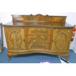 MAHOGANY SIDEBOARD WITH SHAPED FRONT,