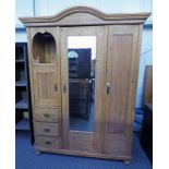 PINE 2 DOOR GENTLEMAN'S WARDROBE