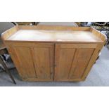 PINE CABINET WITH 2 PANEL DOORS - 89CM TALL