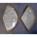 PAIR OF GILT FAN SHAPED CABINETS MAX.