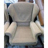 WINGBACK ARMCHAIR ON SQUARE SUPPORTS