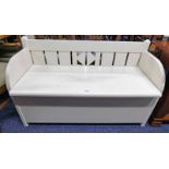 WHITE HALL BENCH WITH LIFT-UP SEAT 72CM TALL X 115CM WIDE