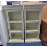 PAIR OF OPEN BOOKCASES
