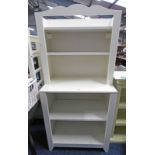 WHITE OPEN BOOKCASE