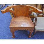 HARDWOOD OFFICE ELBOW CHAIR 77 CM TALL