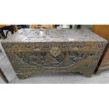 ORIENTAL CARVED CAMPHORWOOD TRUNK 50CM TALL X 90CM WIDE