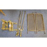 PAIR BRASS ANDIRONS,