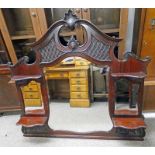 LATE 19TH OR EARLY 20TH CENTURY MAHOGANY OVERMANTLE MAX.