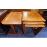 2 X NEST OF 3 TEAK TABLES