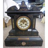 19TH CENTURY MARBLE MANTLE CLOCK WITH OPEN ESCAPEMENT