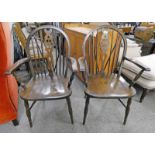 PAIR OF ARMCHAIRS WITH SPAR BACK