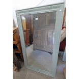 GREY FRAMED MIRROR WITH BEVELLED EDGE