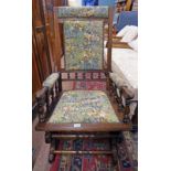 LATE 19TH CENTURY AMERICAN STYLE ROCKING CHAIR