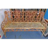 CAST IRON GARDEN BENCH 90 CM TALL X 145 CM WIDE X 53 CM DEEP