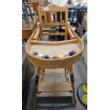 EARLY 20TH CENTURY METAMORPHIC CHILDS HIGH CHAIR