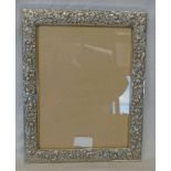 RECTANGULAR SILVER FRAME WITH FLORAL DECORATION MARKED 925