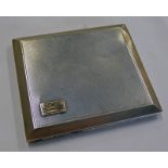 ASPREYS OF LONDON SILVER & GOLD ENGINE TURNED CARD CASE WITH SLIDE OPENING MECHANISM,