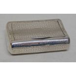 SILVER SNUFF BOX BY JOHN SHAW BIRMINGHAM 1810 WITH ENGRAVED DECORATION